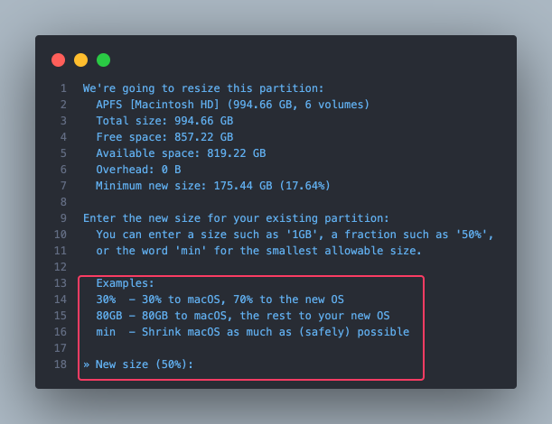 partition-size